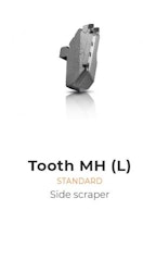 Side scraper tooth type M-H left