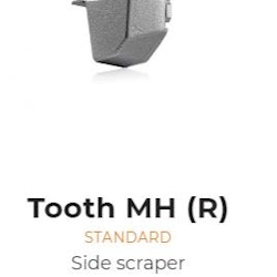 Side scraper tooth type M-H right