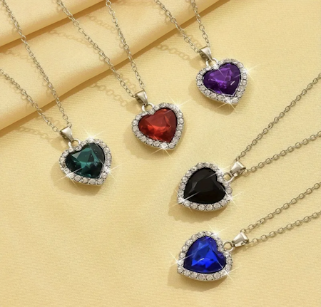 HJÄRTA HALSBAND MED DIAMANT