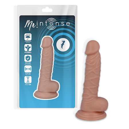 Mr. Intense 7 – Realistisk Strapon Dildo 17.1 cm x 2.9 cm med Sugpropp för Mångsidig Njutning