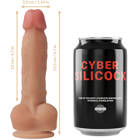 Cyber Silicock Ansel – Ultra Realistisk Mjuk Liquid Silikon Dildo 15.5 cm x 2.9 cm med Sugpropp
