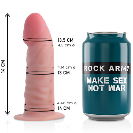 Rockarmy Dual Density Tiger Dildo – Realistisk 14 cm x 4.46 cm för Intensiv Njutning