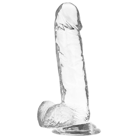 XRay Genomskinlig Strapon Dildo med Pung – 20 cm x 4.5 cm för Realistisk Njutning