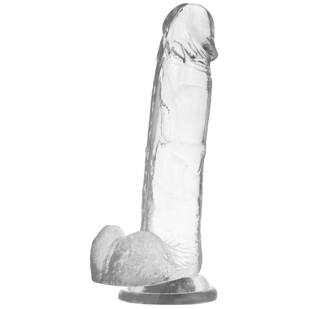 XRay Genomskinlig Strapon Dildo med Pung – 22 cm x 4.6 cm för Intensiv Realistisk Njutning