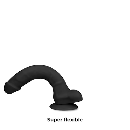 Cock Miller Silicone Density – Flexibel Strapon Dildo Svart 13 cm x 3 cm för Realistisk Njutning