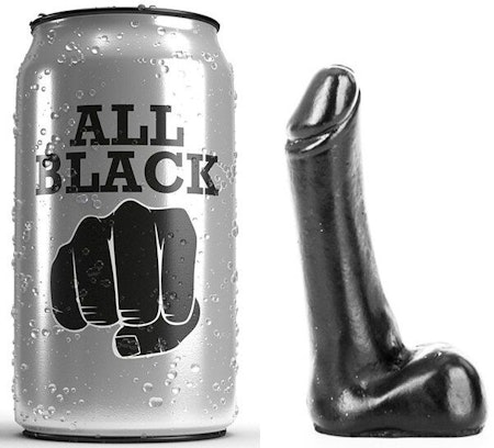 All Black – Dildo 9 cm x 2 cm för kompakt och diskret njutning