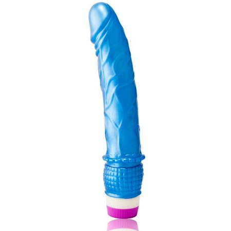 Waves of Pleasure – Blå vibrator 23 cm x 4 cm för kraftfull och njutbar stimulans
