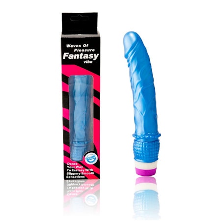Waves of Pleasure – Blå vibrator 23 cm x 4 cm för kraftfull och njutbar stimulans