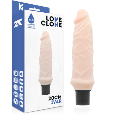 LOVECLONE FINN VIBRERANDE SJÄLVSMÖRJANDE FLESH DILDO 20CM X 4CM