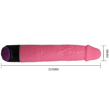 Colorful Sex – Realistisk vibrator i rosa 23 cm x 3,8 cm för en intensiv och färgstark upplevelse