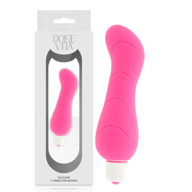 Dolce Vita G-Spot Rosa Silikon Vibrator – Mjuk och Effektiv G-punktsvibrator för Djup och Intensiv Stimulering