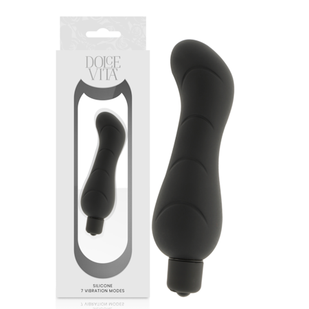 Dolce Vita G-Spot Svart Silikon Vibrator – Elegant och Effektiv G-punktsvibrator för Djup och Precist Njutning