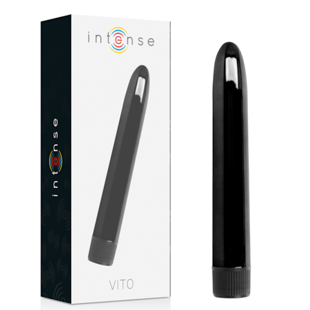 Intense Vito Vibrator Svart 17 cm x 2,5 cm för Precisionsstimulans och Intensiv Njutning