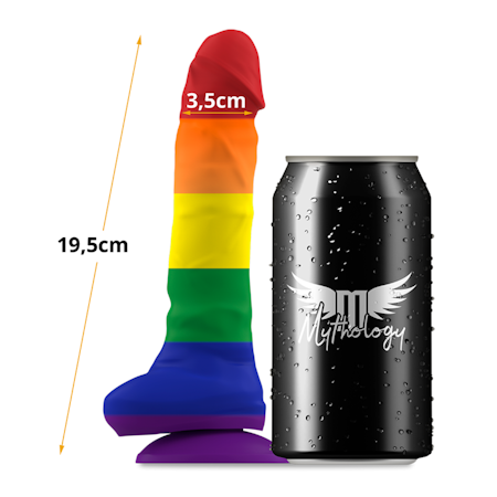 Mythology Corey Pride Dildo Large 19,5 cm x 3,5 cm för en kraftfull och njutbar upplevelse
