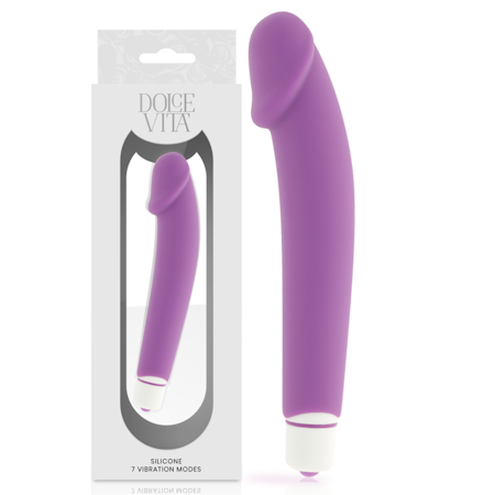 Dolce Vita Realistisk Lila Silikon Vibrator 15,8 cm x 3,1 cm för Naturlig och Effektiv Stimulans