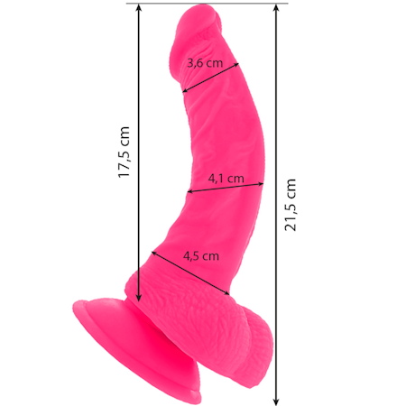 Diversia Flexibel Vibrerande Strapon Dildo 21,5 cm x 4,5 cm - Rosa – Flexibel Design för Anpassad Användning, Vibrerande Stimulans och Förstärkt Njutning – Perfekt för Par och Solo Upplevelse!