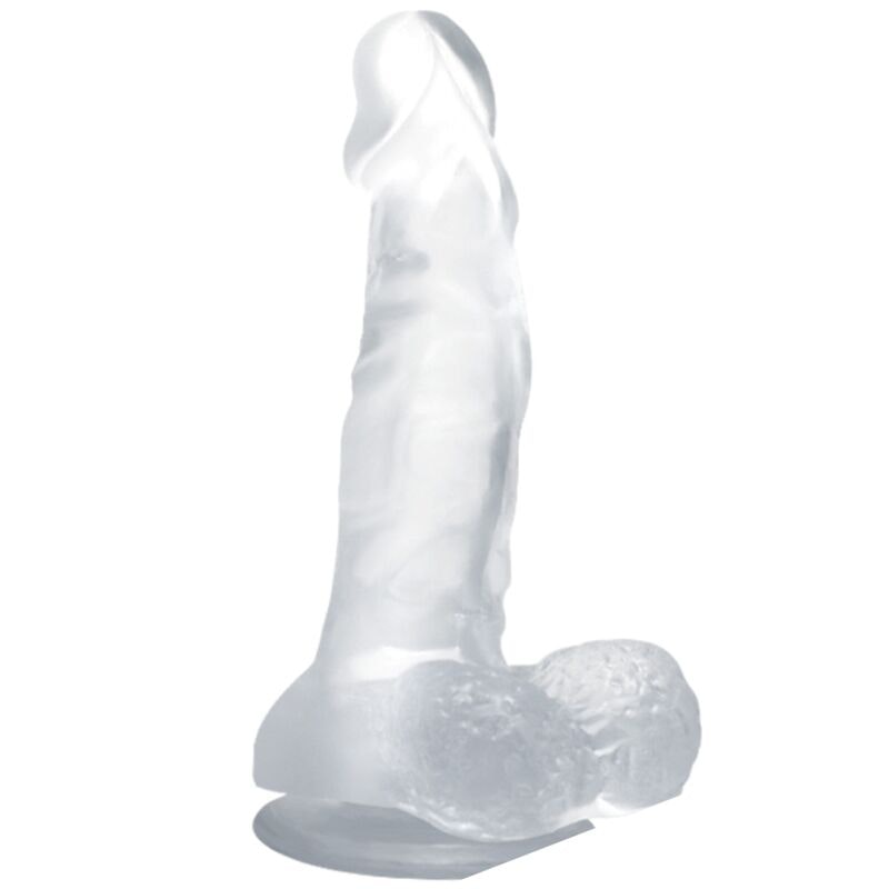 Baile Realistisk Strapon Dildo med Sugpropp 16,7 cm x 3 cm – Genomskinlig Design för Naturlig Känsla och Exakt Stimulans – Perfekt för Handsfree Användning och Intensiv Njutning!