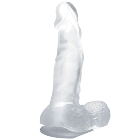 Baile Realistisk Strapon Dildo med Sugpropp 16,7 cm x 3 cm – Genomskinlig Design för Naturlig Känsla och Exakt Stimulans – Perfekt för Handsfree Användning och Intensiv Njutning!
