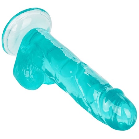 Calex Size Queen Strapon Dildo - Blå 15,3 cm x 3,75 cm – Realistisk Design för Exakt Stimulans och Bekväm Användning, Perfekt för Strapon Selen och Intensiv Njutning!