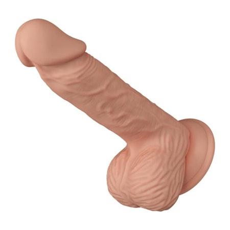 Beautiful Encounter – Realistisk och flexibel strap-on dildo (20,6 cm x 4,4 cm) i hudfärg för en naturlig känsla