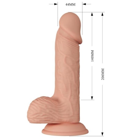 Beautiful Encounter – Realistisk och flexibel strap-on dildo (20,6 cm x 4,4 cm) i hudfärg för en naturlig känsla