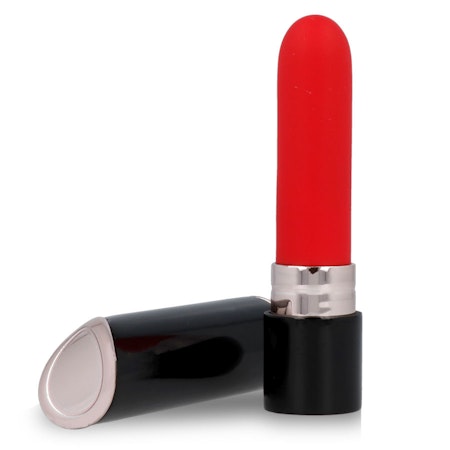 Läppstift Vibrator Svart & Röd för Diskret och Effektiv Njutning