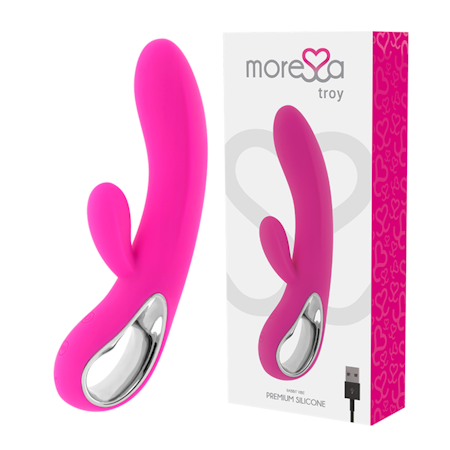 Moressa Troy Premium Silikon Laddbar – Högkvalitativ Laddbar Vibrator i Silikon för Intensiv och Komfortabel Stimulering