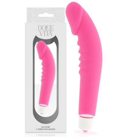 Dolce Vita Realistic Rosa Silikon G-Punkt Vibrator – Realistisk G-Punktsvibrator i Mjuk Silikon för Naturlig och Intensiv Stimulering
