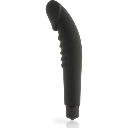 Dolce Vita Realistic Svart Silikon Vibrator – Realistisk Silikonvibrator för Djup och Intensiv Stimulering