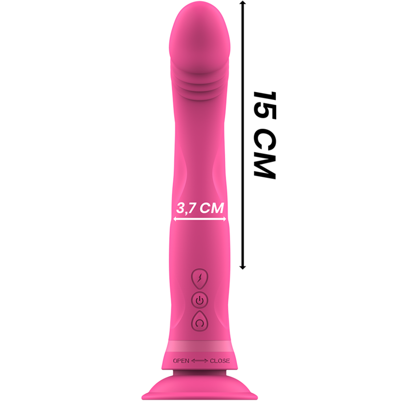 INTENSE™ - Michelangelo Dildo Vibrator Silikon Rosa – Realistisk Dildo Vibrator i Silikon för Intensiv Stimulering och Komfort