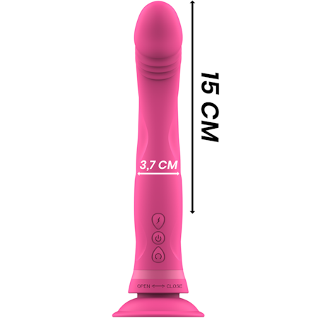 INTENSE™ - Michelangelo Dildo Vibrator Silikon Rosa – Realistisk Dildo Vibrator i Silikon för Intensiv Stimulering och Komfort