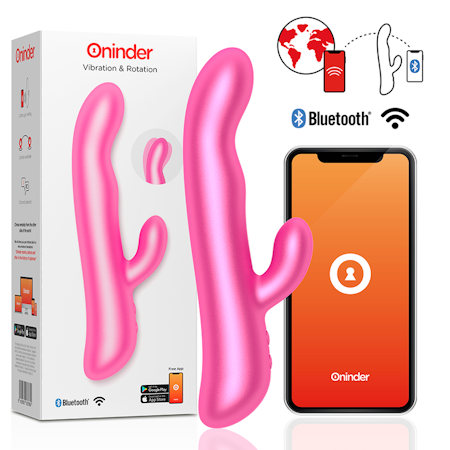 Oninder Appstyrd G-Punkt Vibrator – Innovativ G-Punktsvibrator med Appstyrning för Skräddarsydd Njutning och PrecisionMED ROTATION ROSA