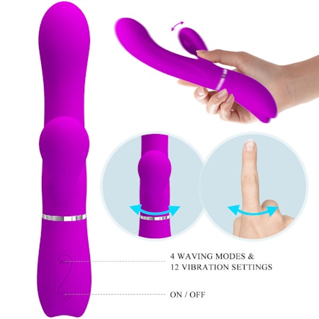 Pretty Love - Klitoris & G-Punkt Vibrator – Dual Stimulator för Intensiv Klitoris- och G-Punktsstimulering