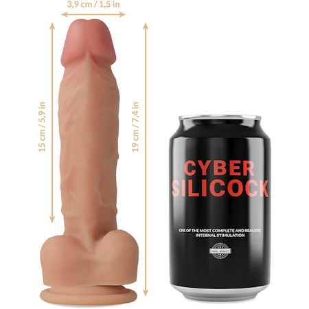 Realistisk Dildo med Sugpropp – Cyber Silicock Oliver Ultra Soft Liquid Silikon 19 cm för Naturlig Stimulans