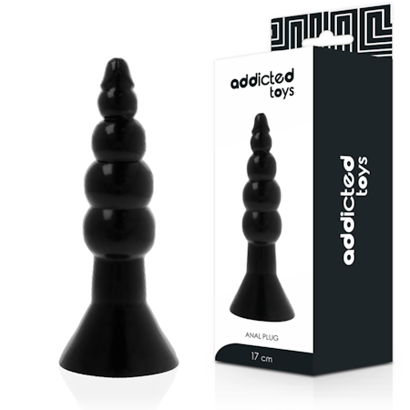 Addicted Toys analplugg svart – 7 cm, kompakt och mjuk buttplug för skön anal njutning och lekfull stimulans