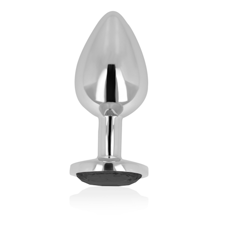 Analplugg Metall Ohmama Svart Slipad Glasdiamant – Medium 3,3 cm Diameter för Elegant och Intensiv Stimulans