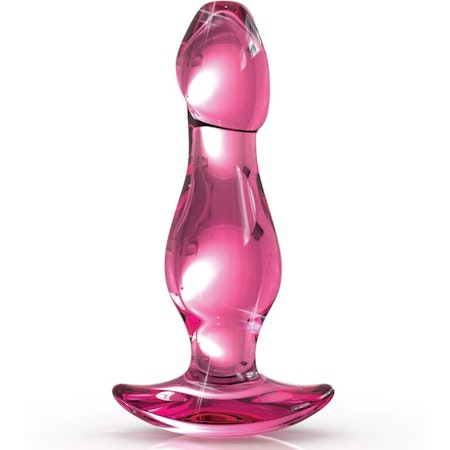 Analplugg i Glas ICICLES Number 73 – Rosa, 3 cm Diameter för Elegant och Intensiv Stimulans