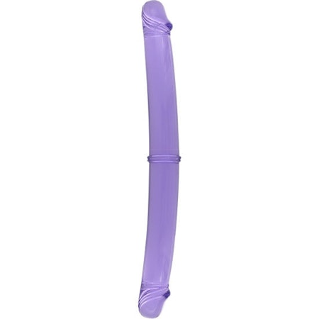 Dubbeldildo SevenCreations Lila 30 cm – Mjuk och Flexibel Dildo för Dubbla Njutningsupplevelser