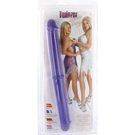 Dubbeldildo SevenCreations Lila 30 cm – Mjuk och Flexibel Dildo för Dubbla Njutningsupplevelser