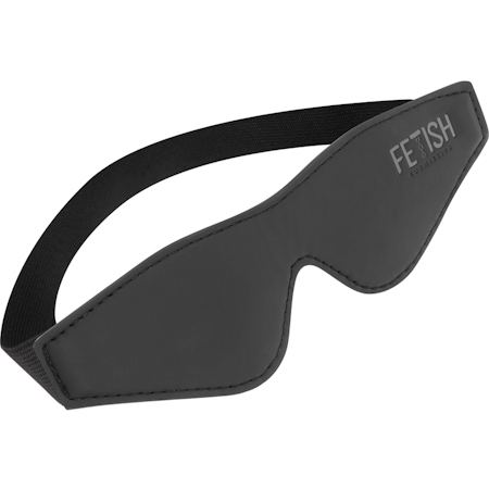 ÖGONMASK FETISH SUBMISSIVE MASK VEGAN LÄDER SVART
