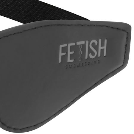 ÖGONMASK FETISH SUBMISSIVE MASK VEGAN LÄDER SVART