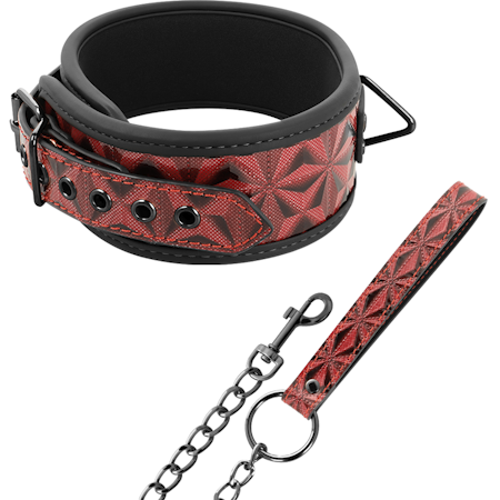 HALSBAND MED KOPPEL BEG ME RED EDITION VEGAN LÄDER