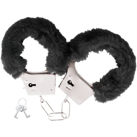HANDKLOVAR DARKNESS PLEASURE FURRY METALL MED SVART FLUGG