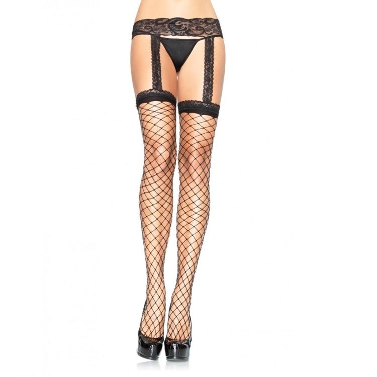 Svarta strumpor med höfthållar-look – One Size, eleganta och sensuella strumpor för en sexig och sofistikerad stil