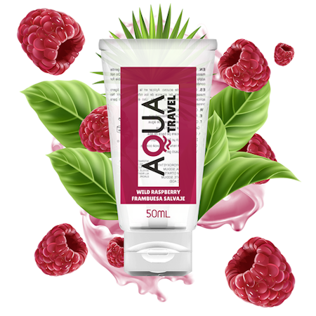 GLIDMEDEL VATTENBASERAT AQUA TRAVEL FLAVOUR HALLON SMAK - 50 ML