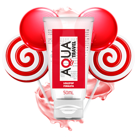 GLIDMEDEL VATTENBASERAT AQUA TRAVEL FLAVOUR LOLLIPOP SMAK - 50 ML