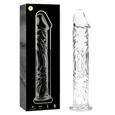 GLASDILDO NEBULA SERIES BY IBIZA No12 17 X 3.5 CM KLAR