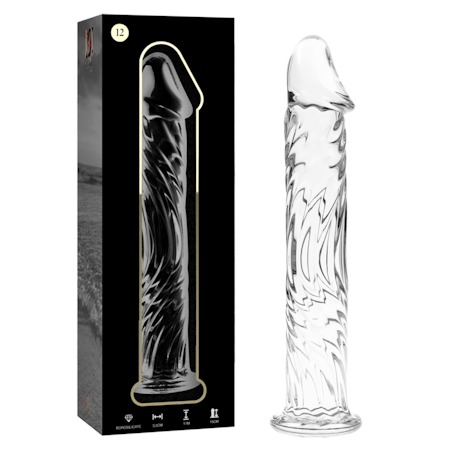 GLASDILDO NEBULA SERIES BY IBIZA No12 17 X 3.5 CM KLAR