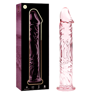 GLASDILDO NEBULA SERIES BY IBIZA - MODEL 12 BOROSILICAT GLAS 17 X 3.5 CM ROSA
