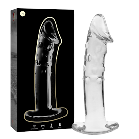 GLASDILDO NEBULA SERIES BY IBIZA - MODEL 19 BOROSILICAT GLAS 18.5 X 4 CM KLAR